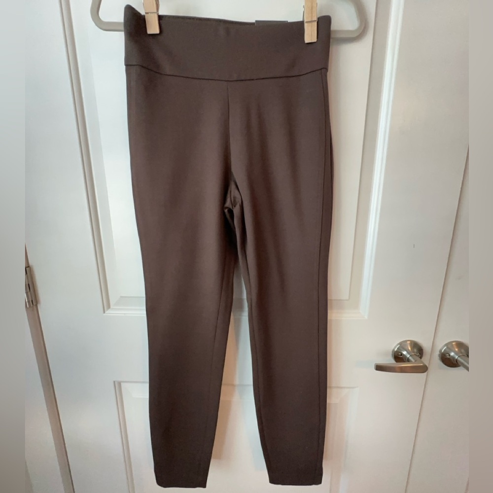 Chocolate Brown High Rise Pull-On Work Pants leggings | Express Skinny Ankle XS